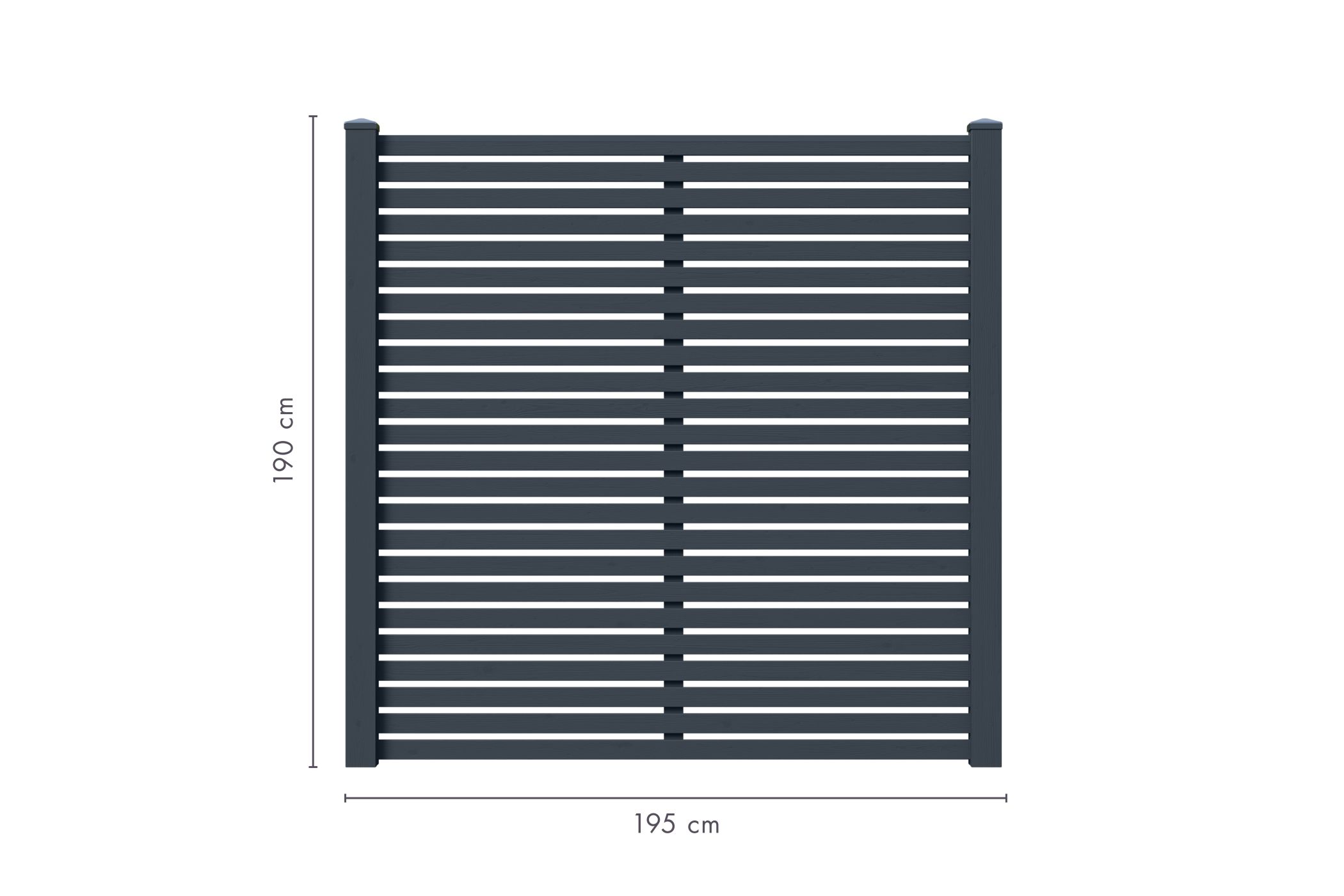Lamellenzaun Komplettset anthrazit / 1-10 Zaunfelder je 195 x 186 cm