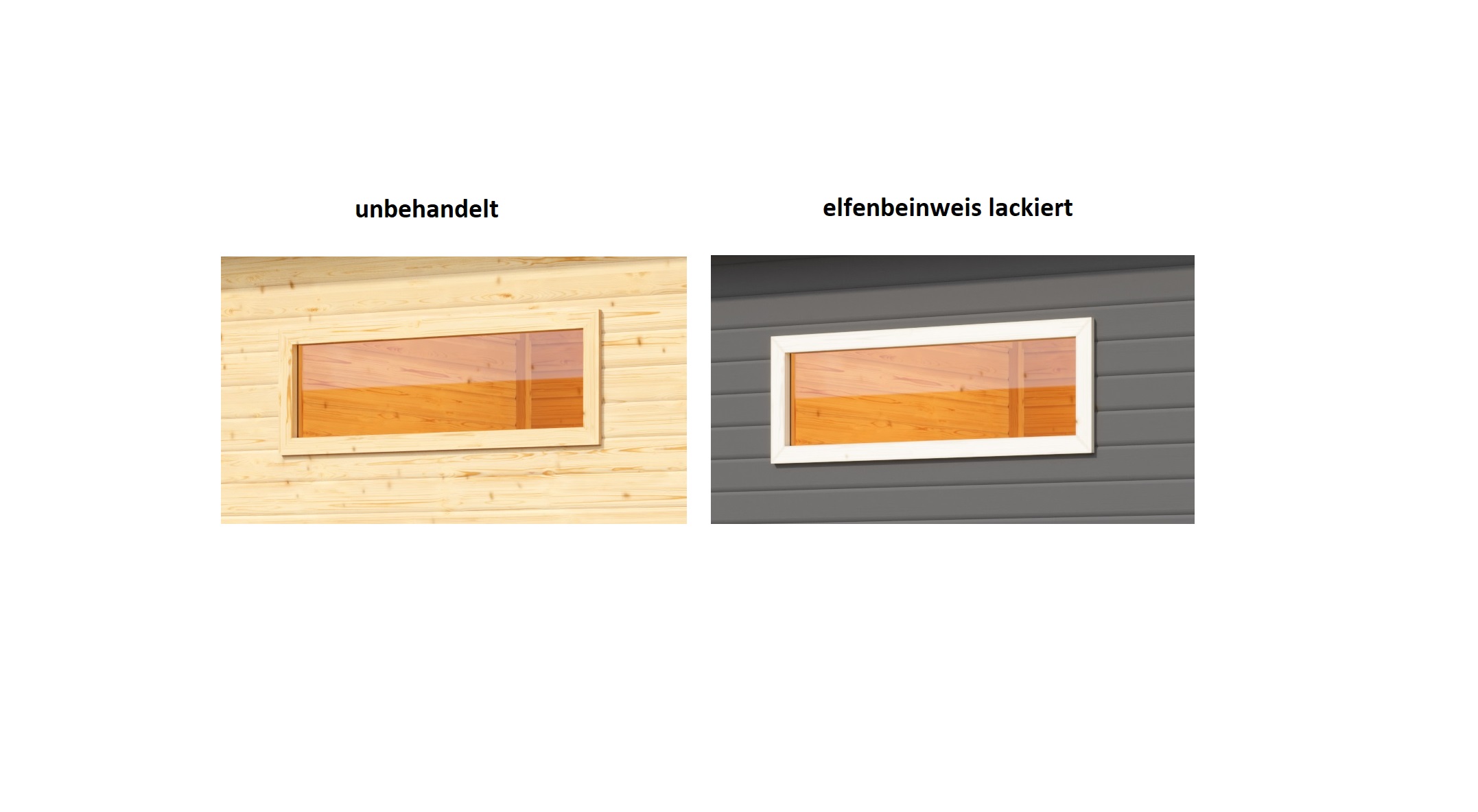 Saunafenster klarglas für 38/40 mm Saunen