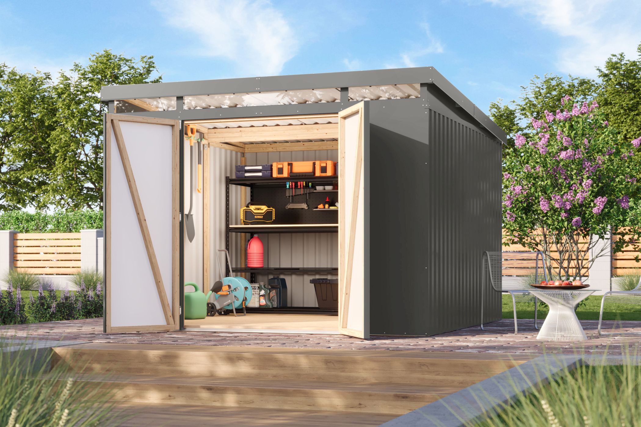 Drinnen, Innenarchitektur, Geräteschuppen