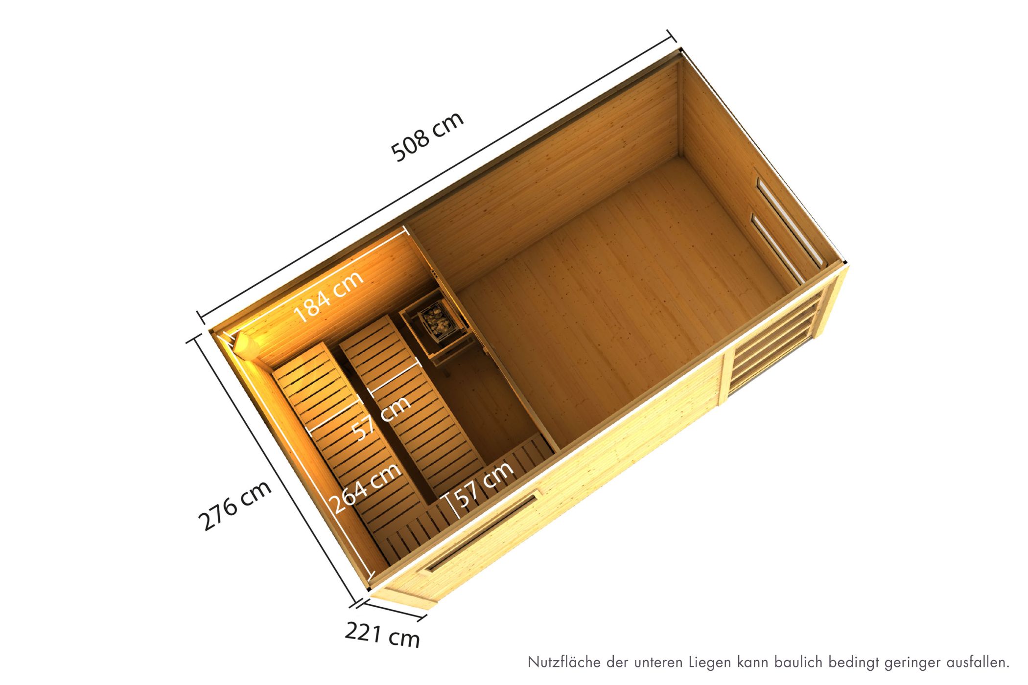 Saunahaus Hygge mit Vorraum