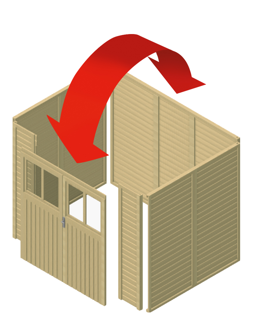 Geräteraum für Einzelcarport