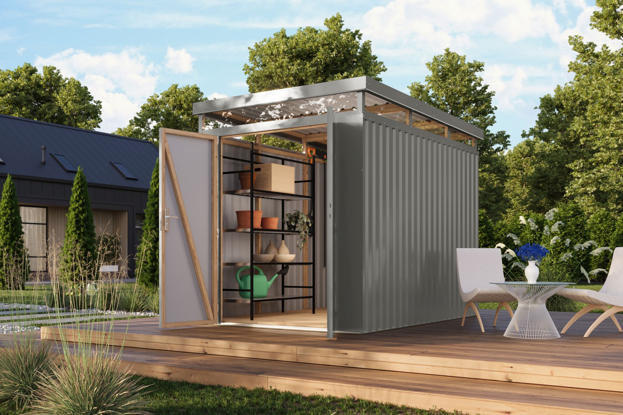 Innenarchitektur, Hinterhof, Draußen, Gras, Wohnen