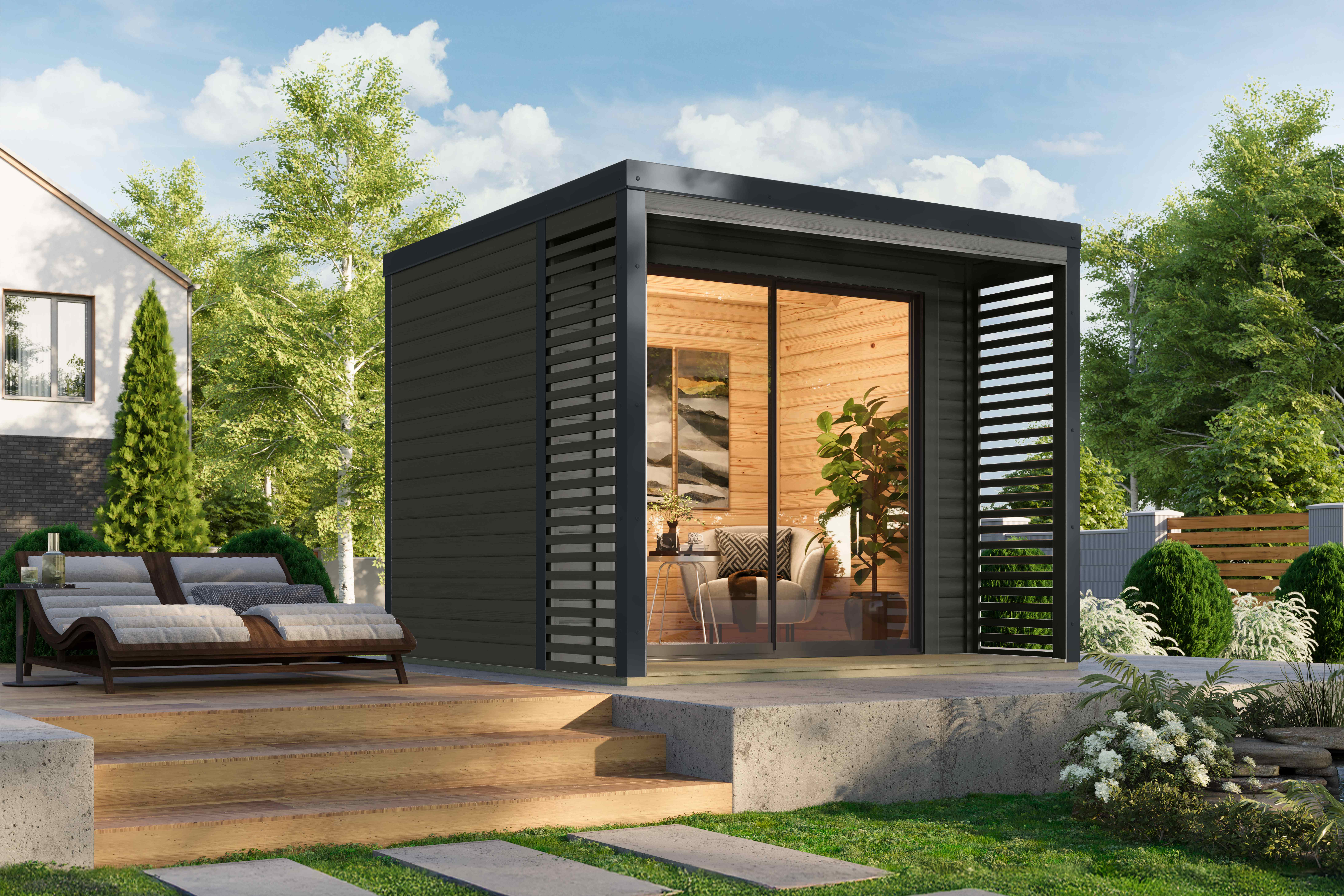 Innenarchitektur, Hinterhof, Draußen, Gras, Wohnen, Innenarchitektur, Hinterhof, Wohnen, Gras, Haus