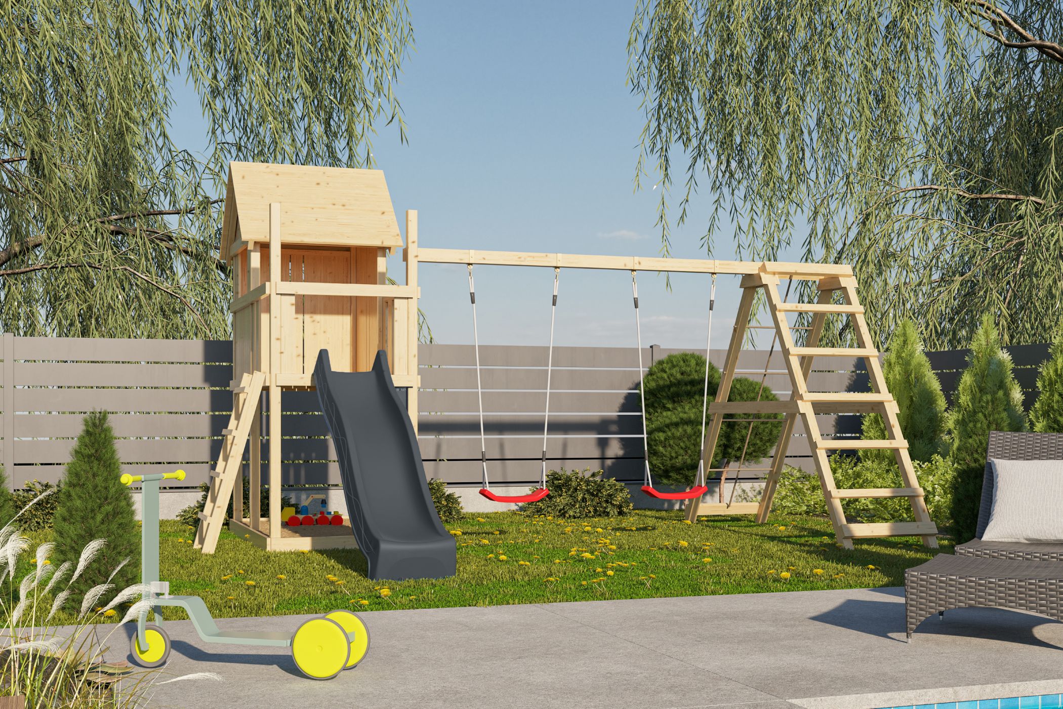 Spielbereich, Gras, Pflanze, Spielbereich im Freien, Draußen
