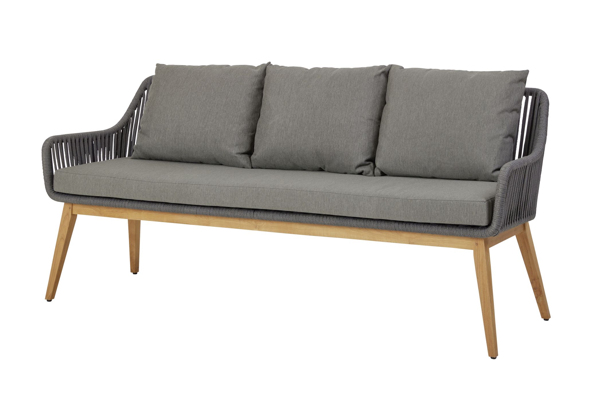 Diamond Garden Lounge Dining Bank Kreta Dark Grey - TEAK
