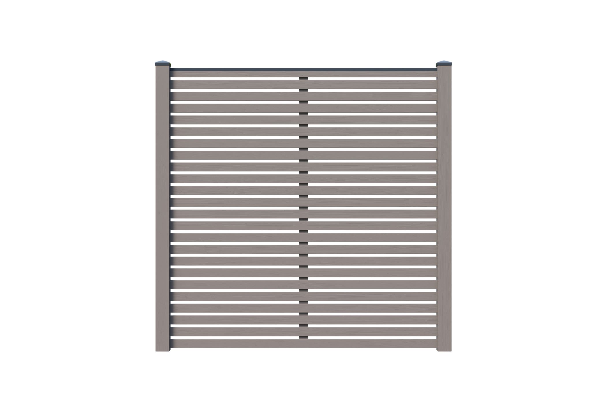 Lamellenzaun Komplettset terragrau / 1-10 Zaunfelder je 195 x 186 cm