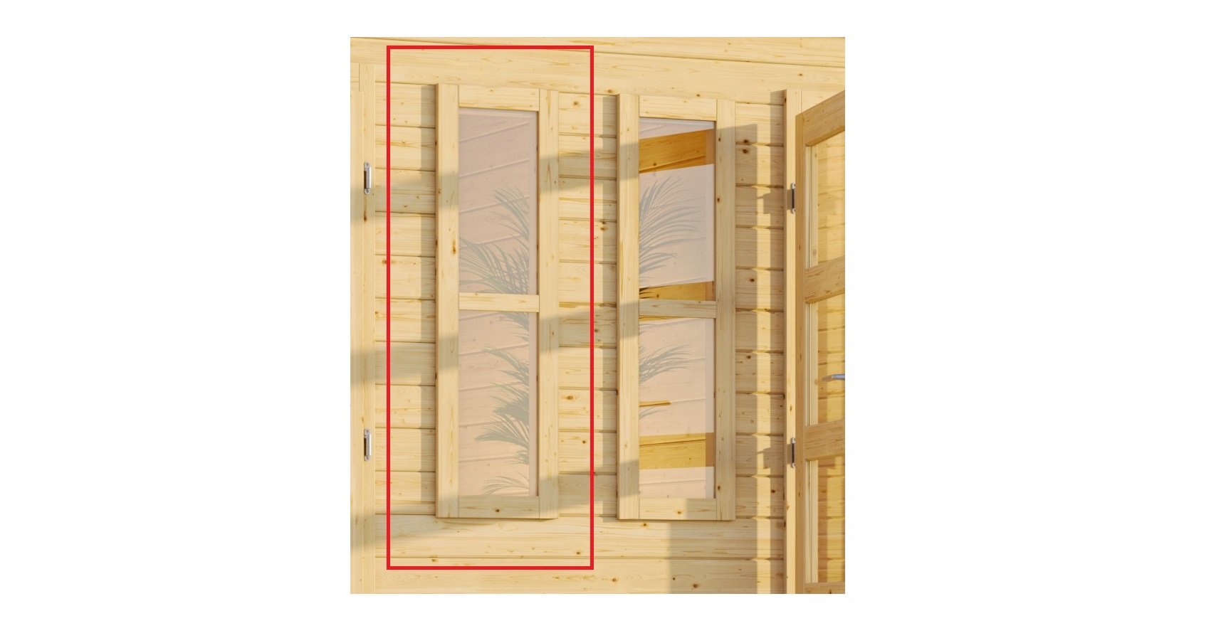 Holzhaus, Fenster, Holzfassade, Glasfenster, Türgriff