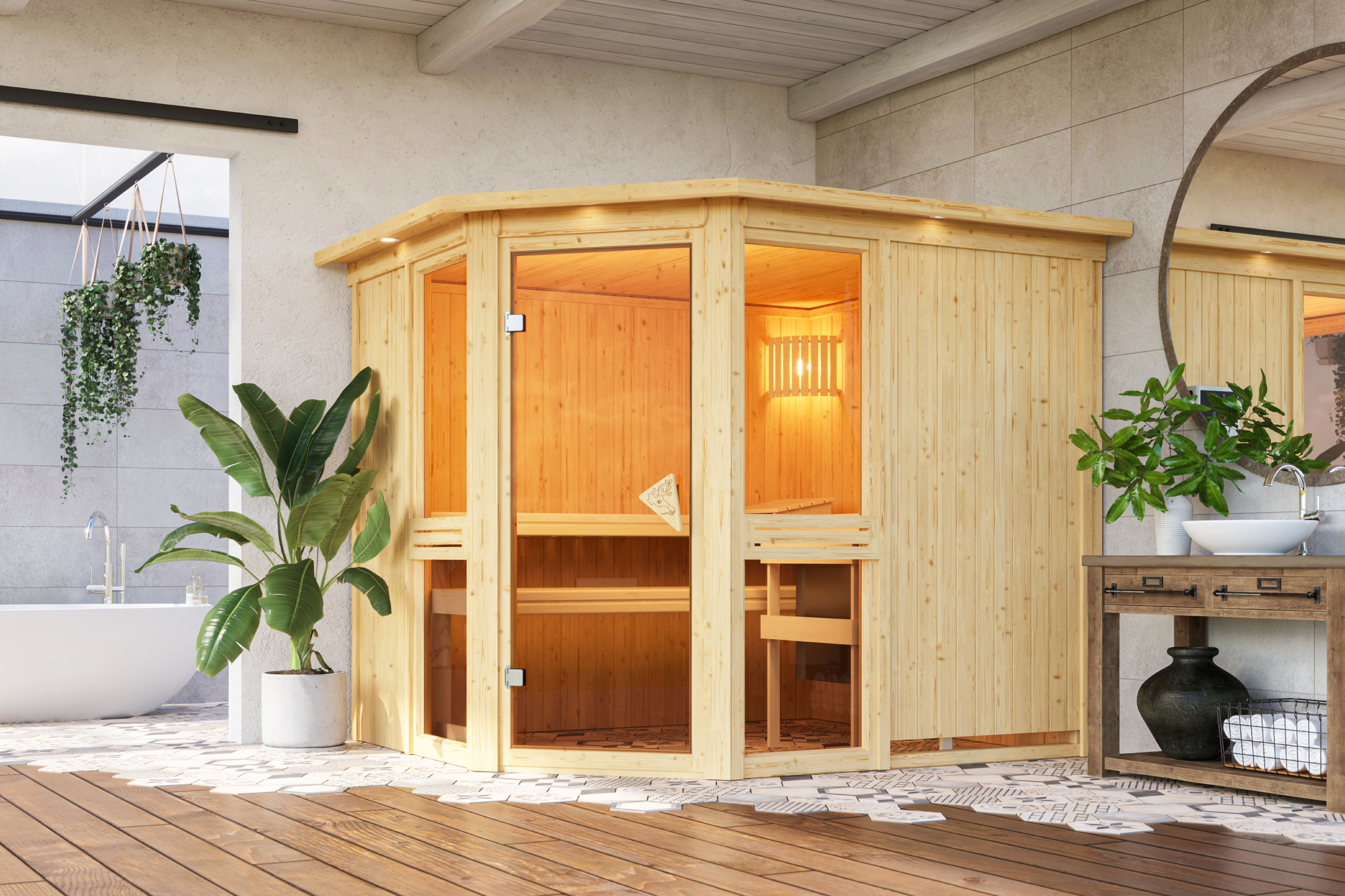 Detailansicht eines Karibu Gartenprodukts aus Holz