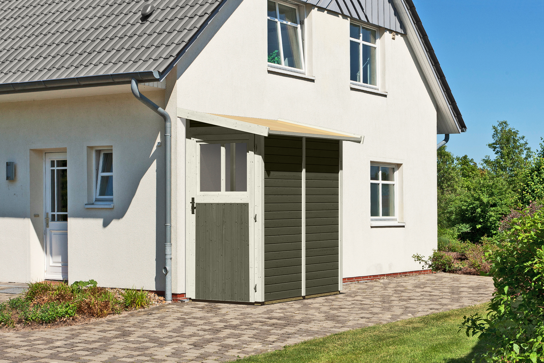 Gartenhaus Görlitz terragrau / Lagerabverkauf