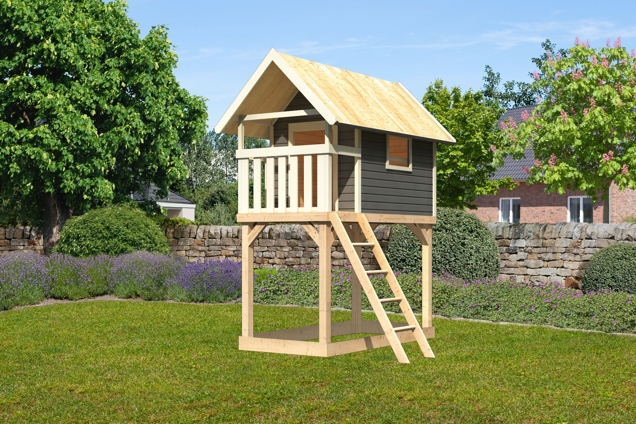 Stelzenhaus Gernegroß terragrau / Lagerabverkauf
