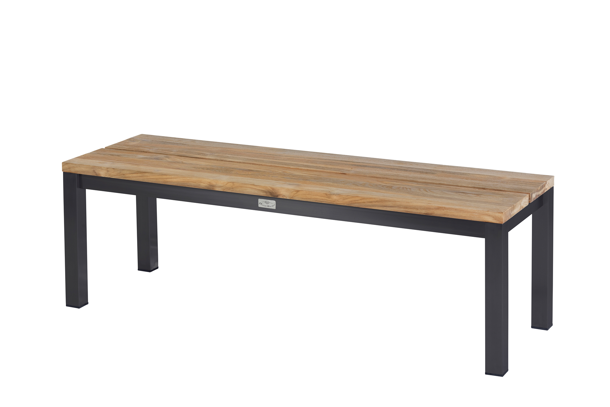 Diamond Garden Bank Ravenna recycled Teak / Edelstahl dunkelgrau