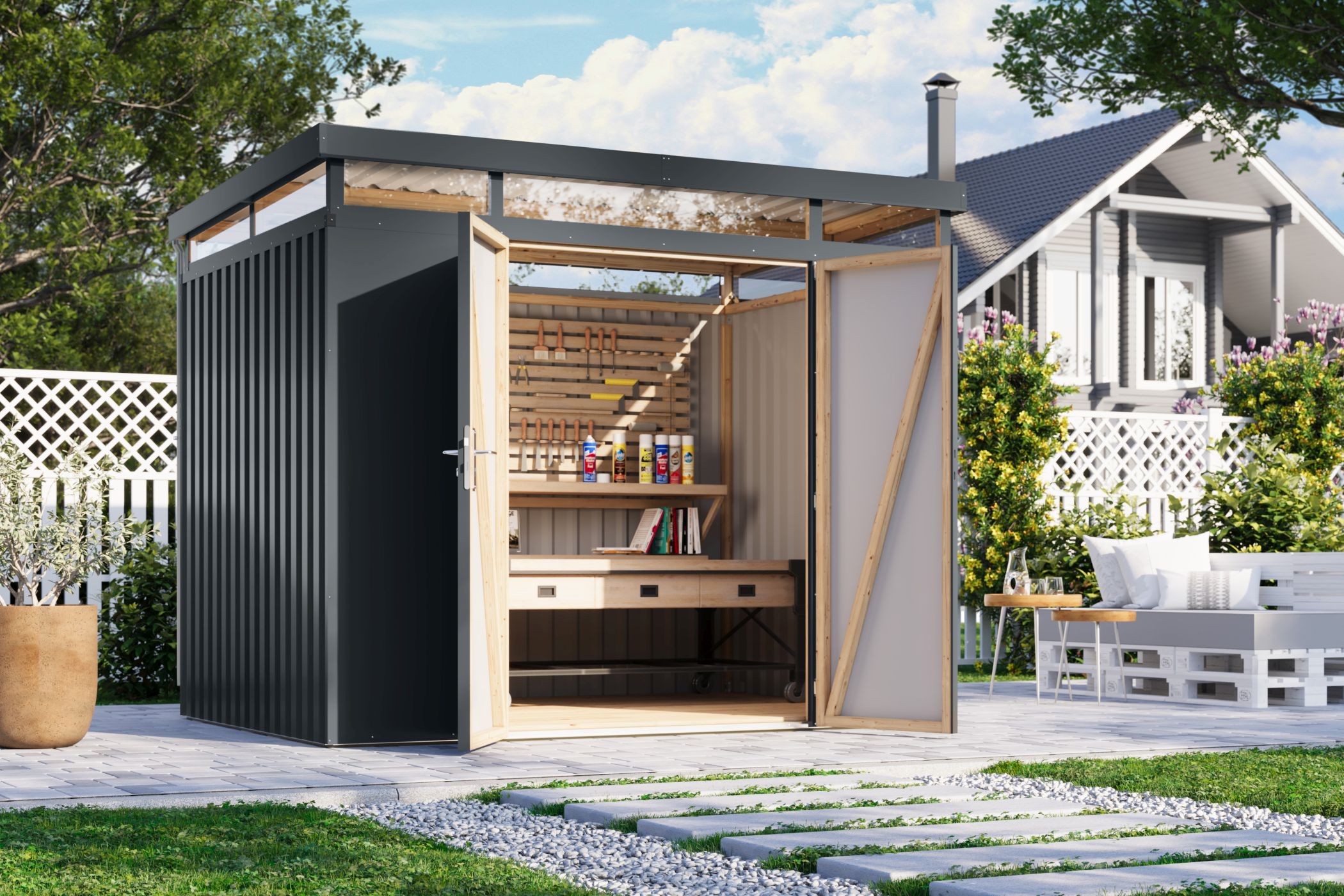 Drinnen, Innenarchitektur, Geräteschuppen, Holz