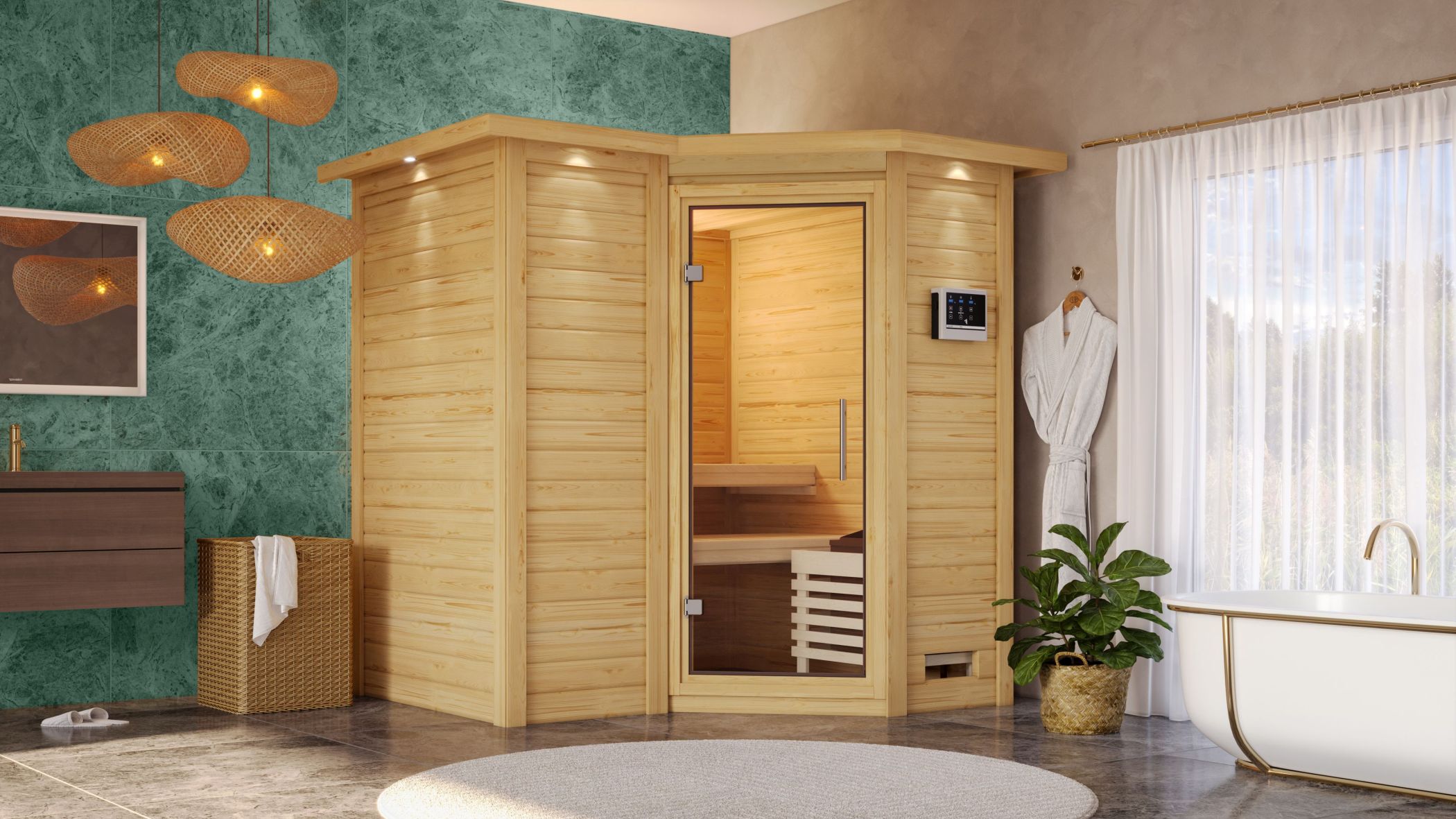 Karibu Massivholzsauna 