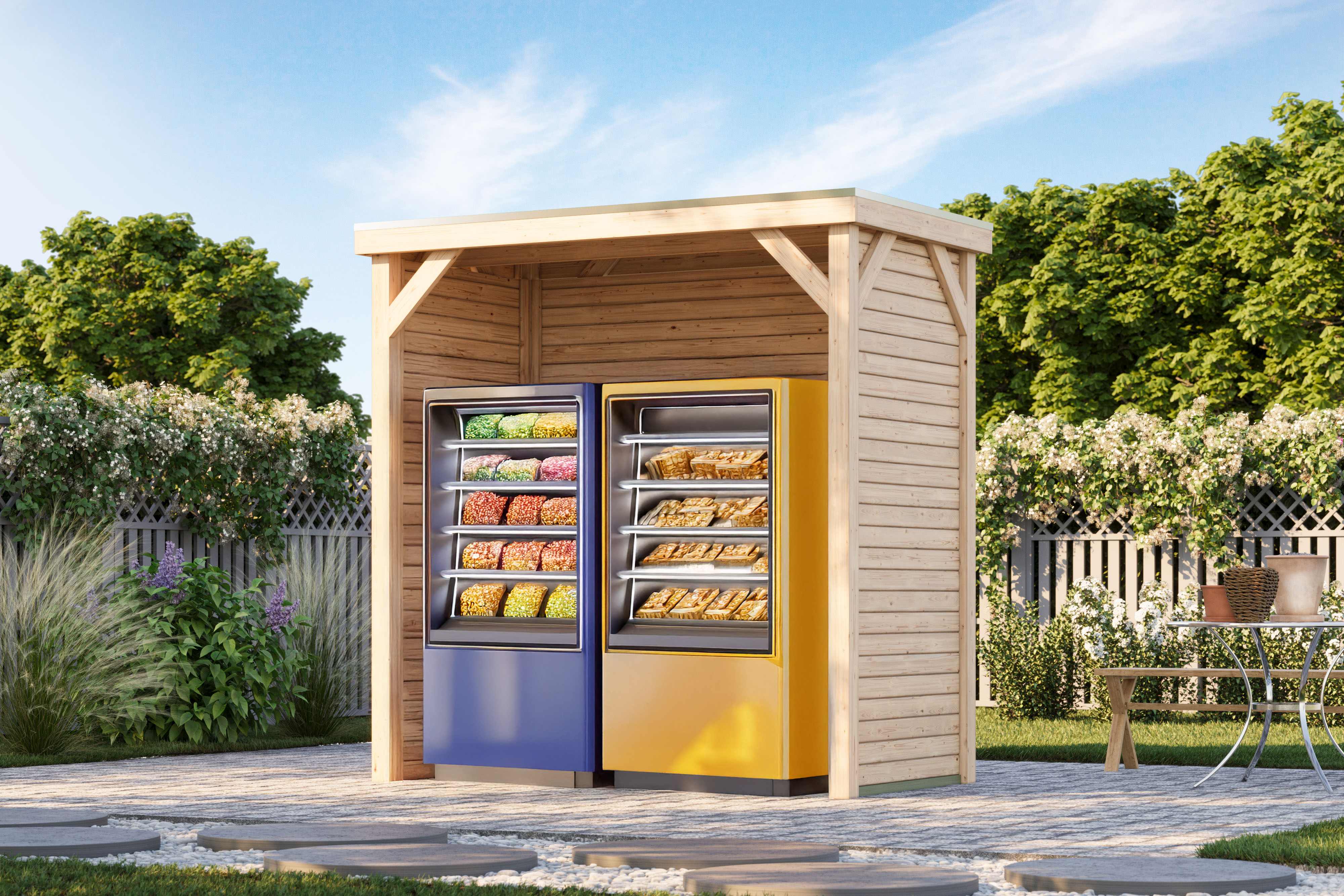 Drinnen, Innenarchitektur, Kiosk, Elektrisches Gerät, Kühlschrank