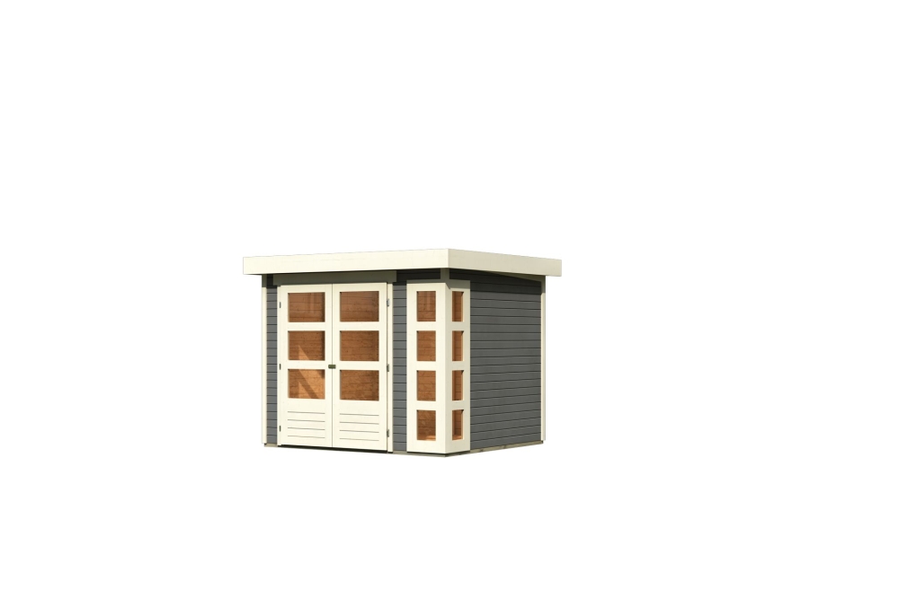 Karibu Gerätehaus Kerko 3 in Terragrau, Freisteller