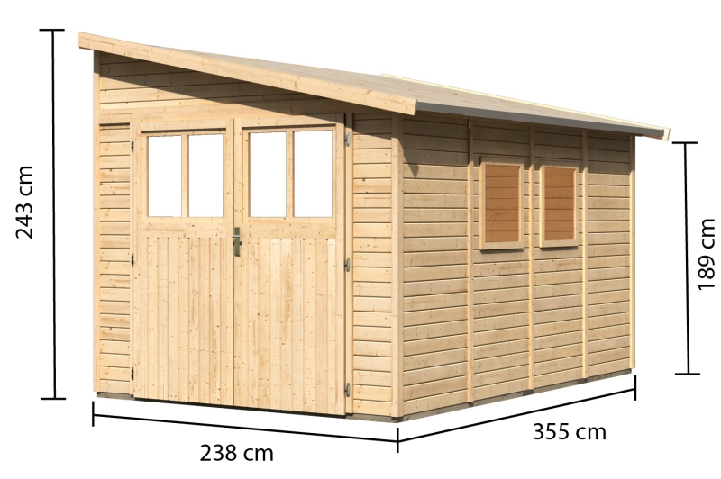 Karibu Gartenhaus System Blockbohlenhaus