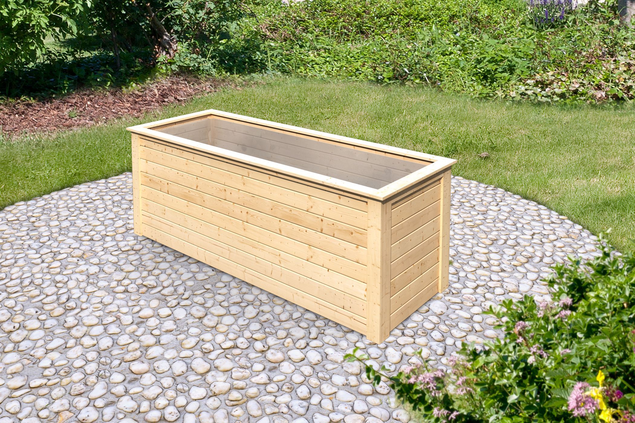 Innenarchitektur, Pflanze im Topf, Wanne, Pflanzgefäß, Holz