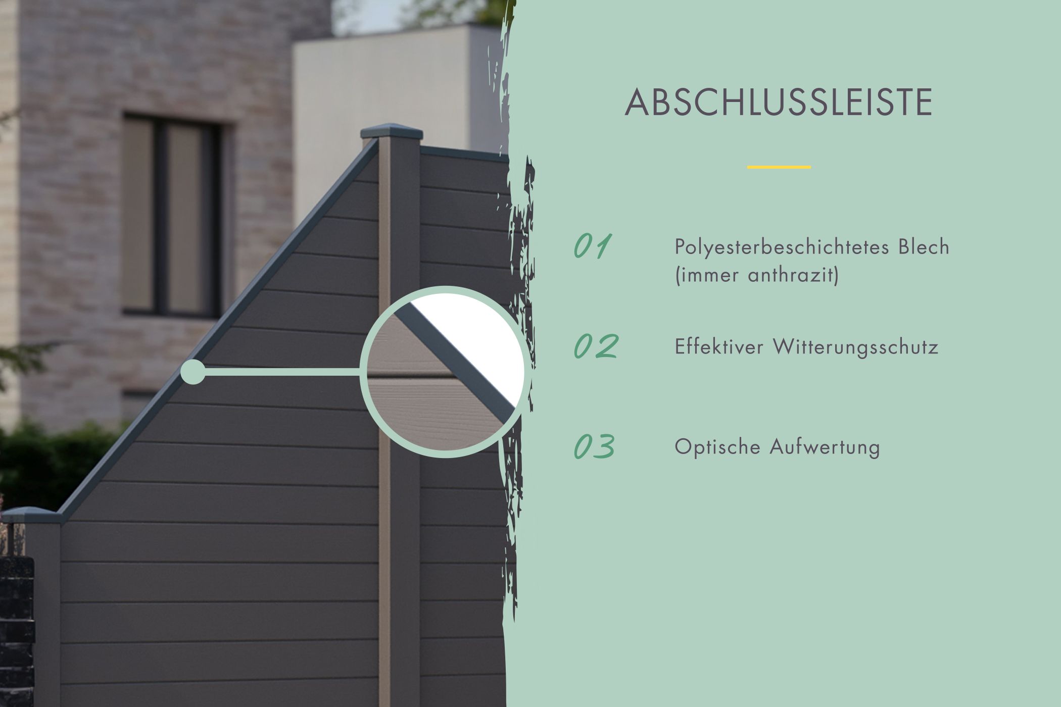 Sichtschutzzaun Zaunfüllung für Schrägelement (ohne Zubehör) terragrau / Zaunfeld 90 x 186/90 cm
