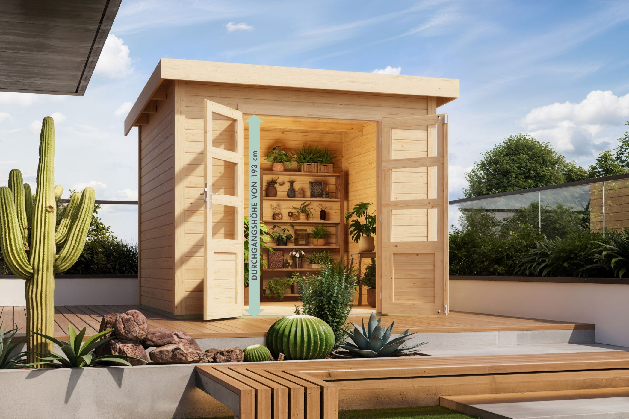 Gartenhaus Kolbin 6 XXL (Extra hohe Tür) Gartenhaus Kolbin 6 XXL (Extra hohe Tür)