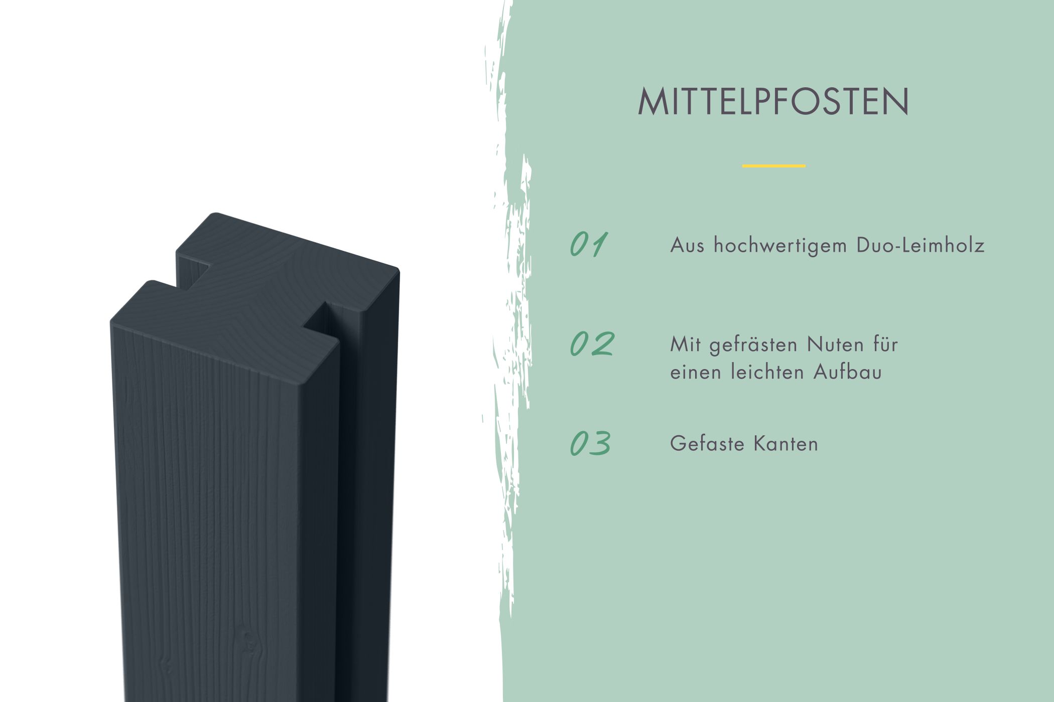 Sichtschutzzaun Komplettset anthrazit / 1-10 Zaunfelder je 195 x 186 cm