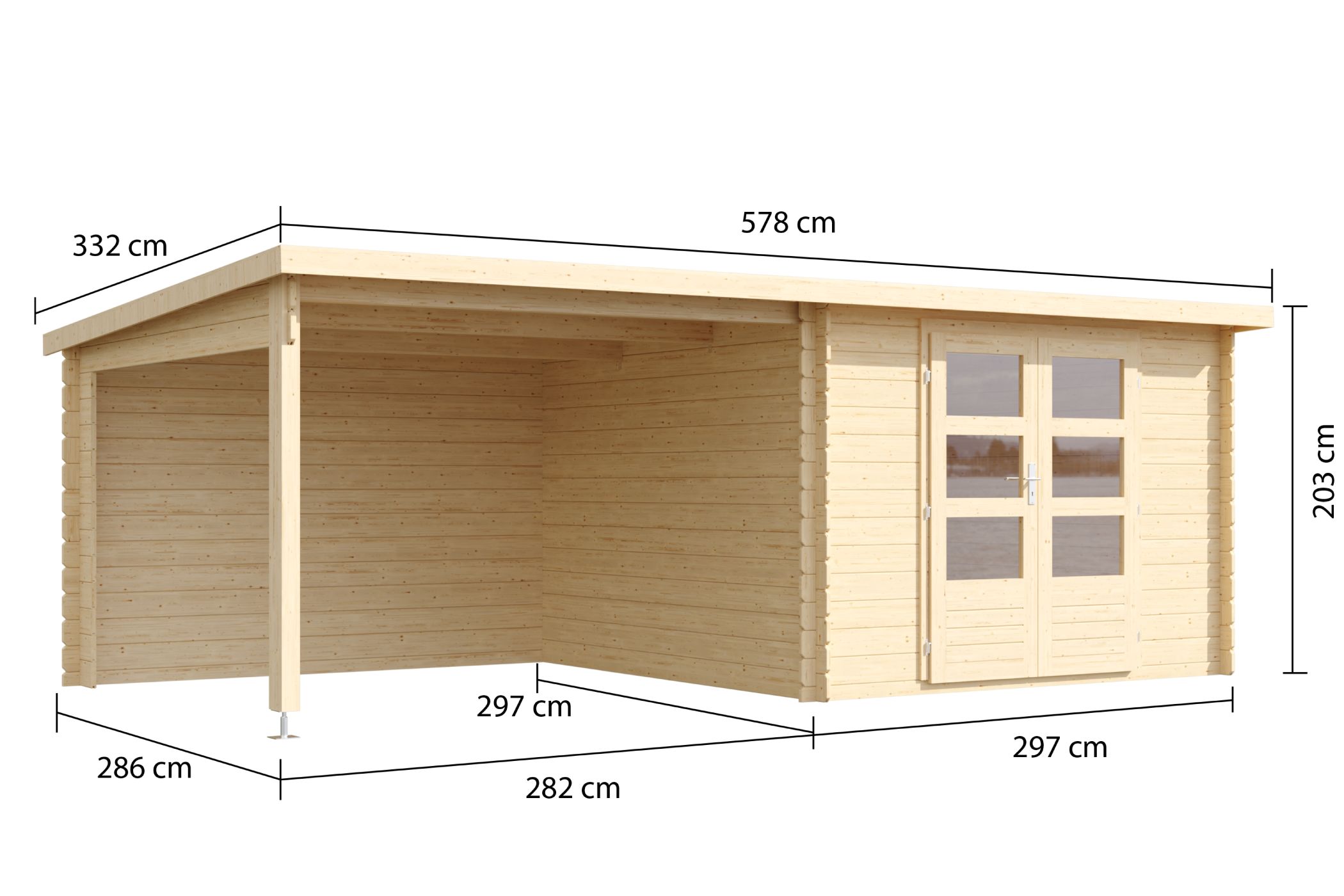 Holzbox, Carport, Schuppen, Gartenhaus, Holzstruktur
