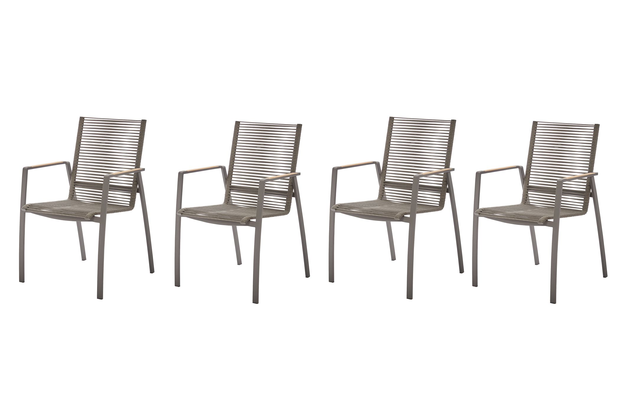 Diamond Garden Stuhl Valencia Stapelstuhl Rope / 4er Set