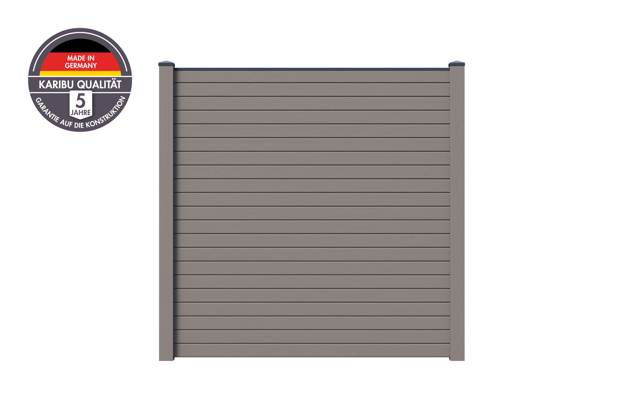 Sichtschutzzaun Komplettset terragrau / 1-10 Zaunfelder je 195 x 186 cm