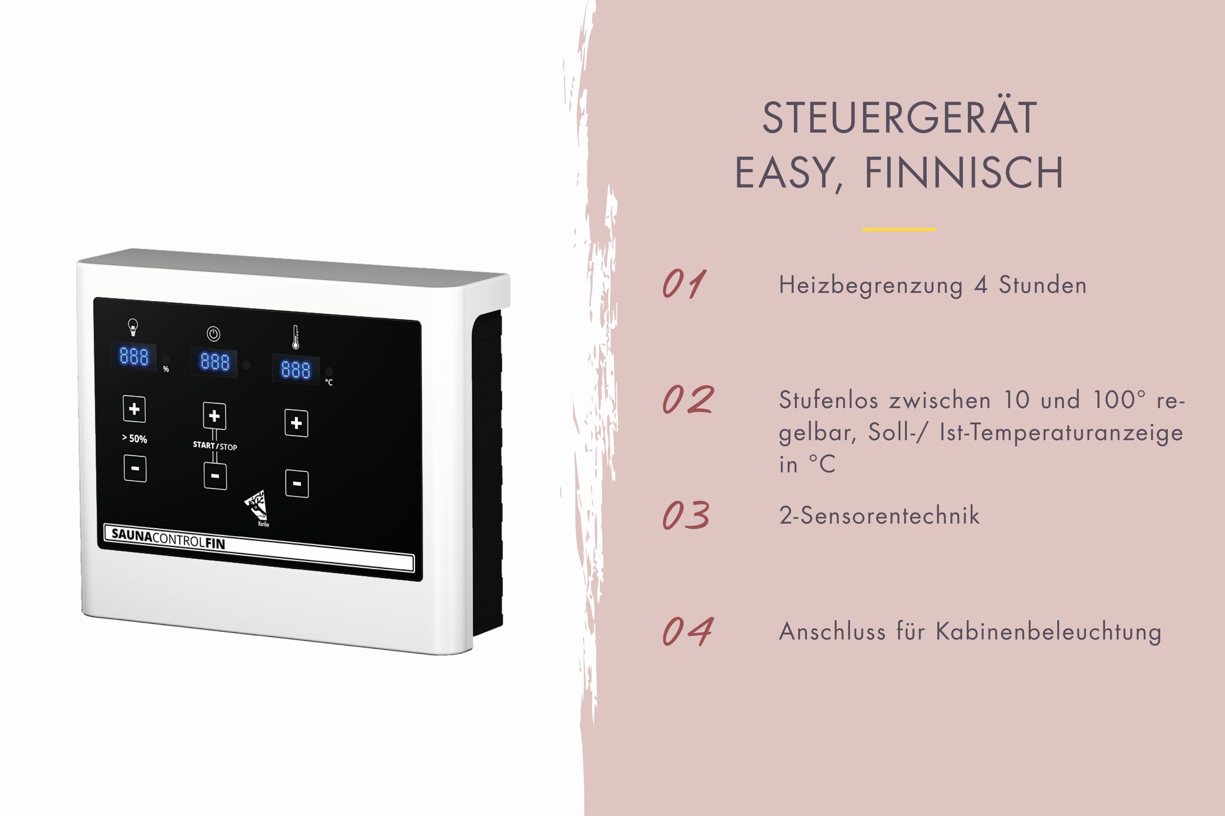 Wandquerschnitt der 68 mm Element-Bauweise mit 42 mm Mineraldämmwolle und Softline-Profilholz
