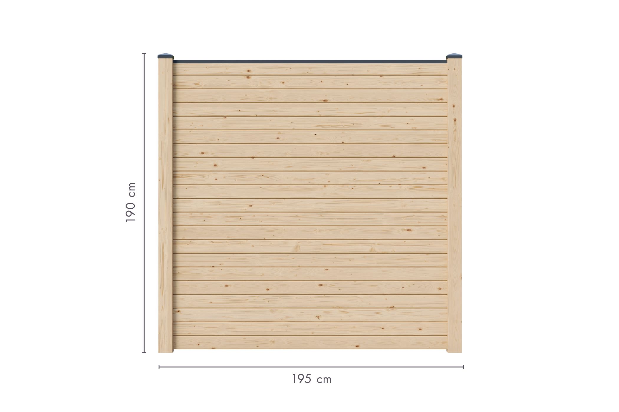 Sichtschutzzaun Komplettset natur / 1-10 Zaunfelder je 195 x 186 cm