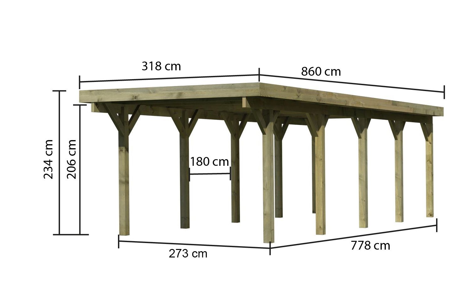 Karibu Garten Carport
