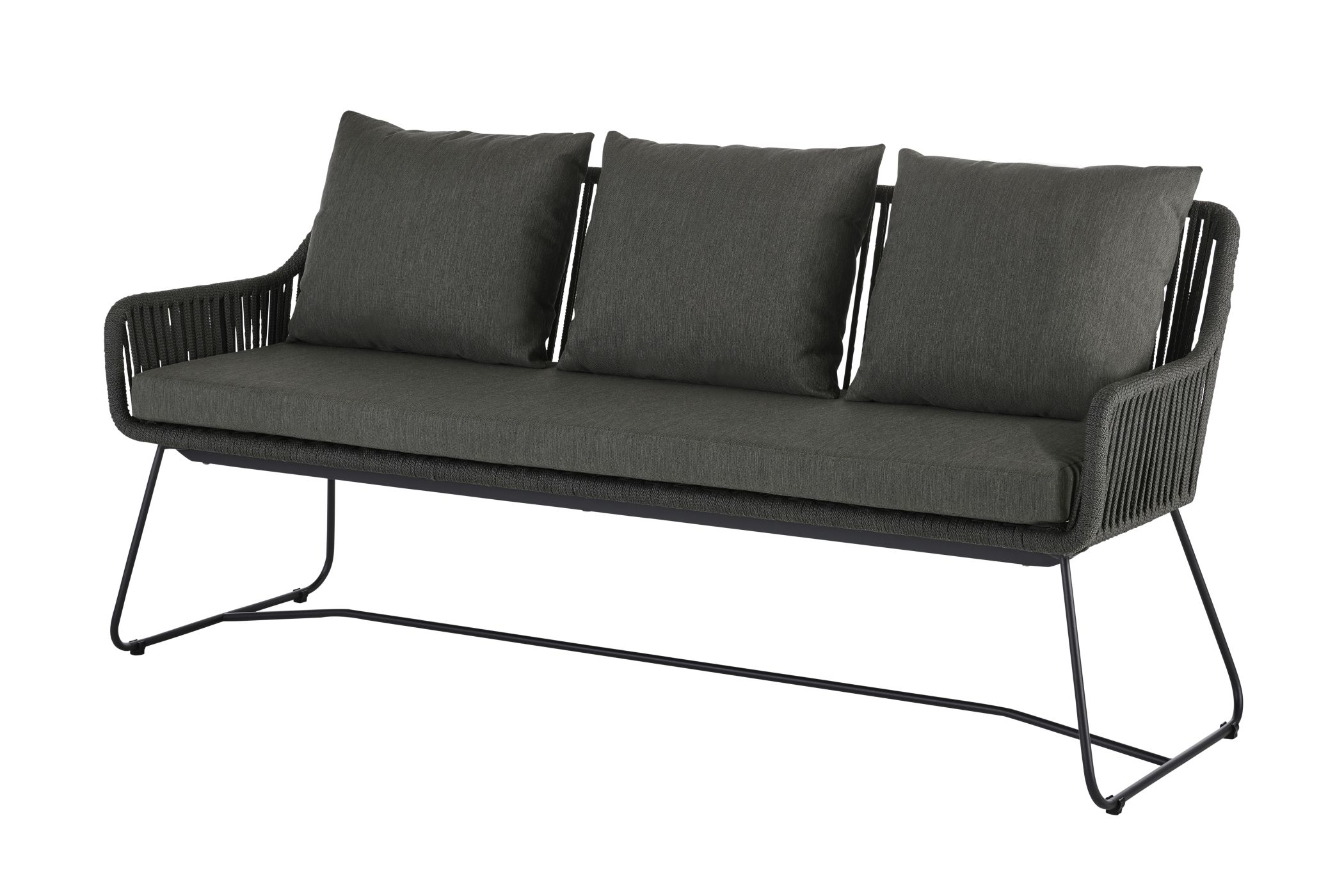 Diamond Garden Lounge Dining Bank Kreta Dark Grey - Edelstahl dunkelgrau