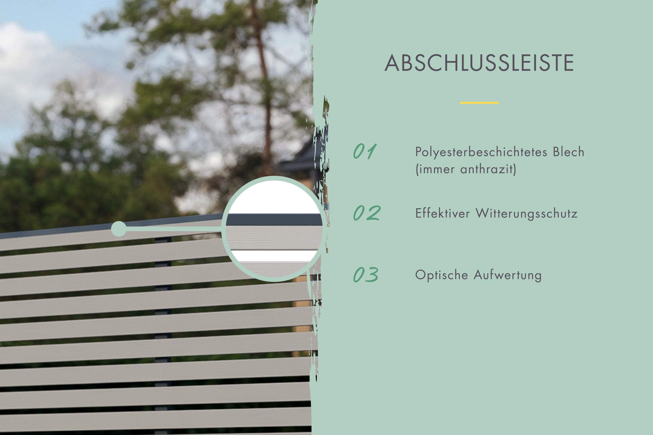 Lamellenzaun Komplettset lichtgrau / 1-10 Zaunfelder je 195 x 186 cm