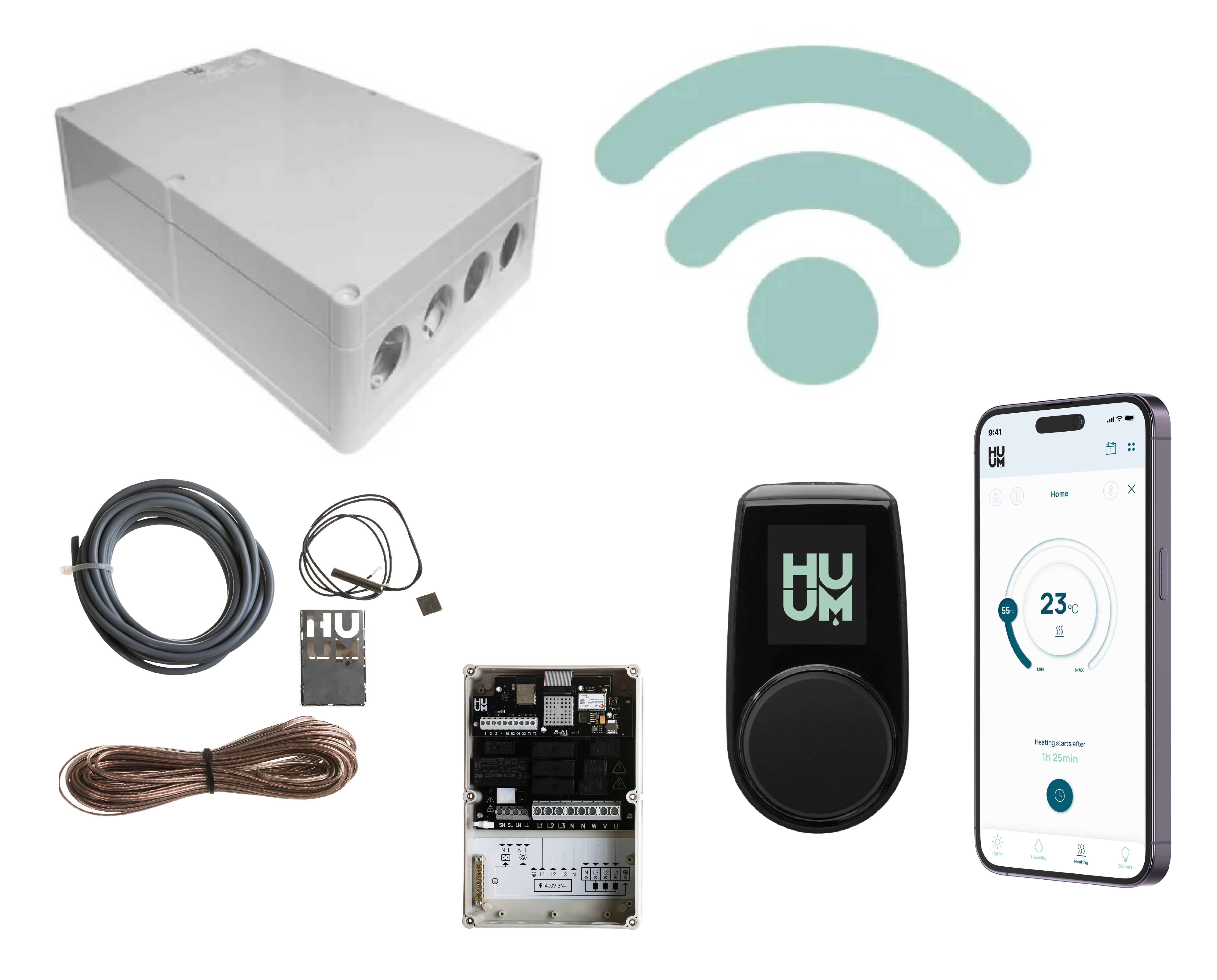 Elektronische Saunaofensteuerung Huum "UKU WIFI" mit App Steuerung