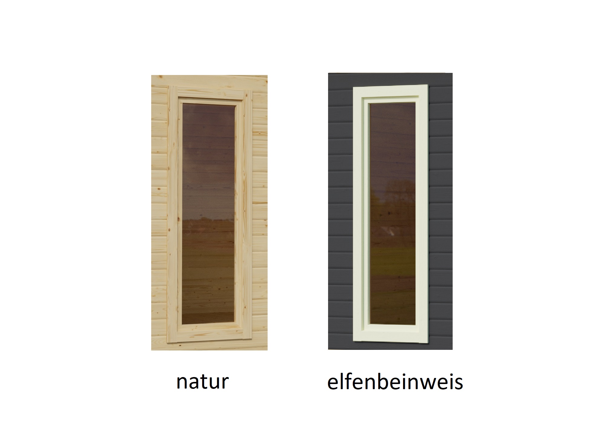 Fenster aus Holz für Karibu Gartenhäuser