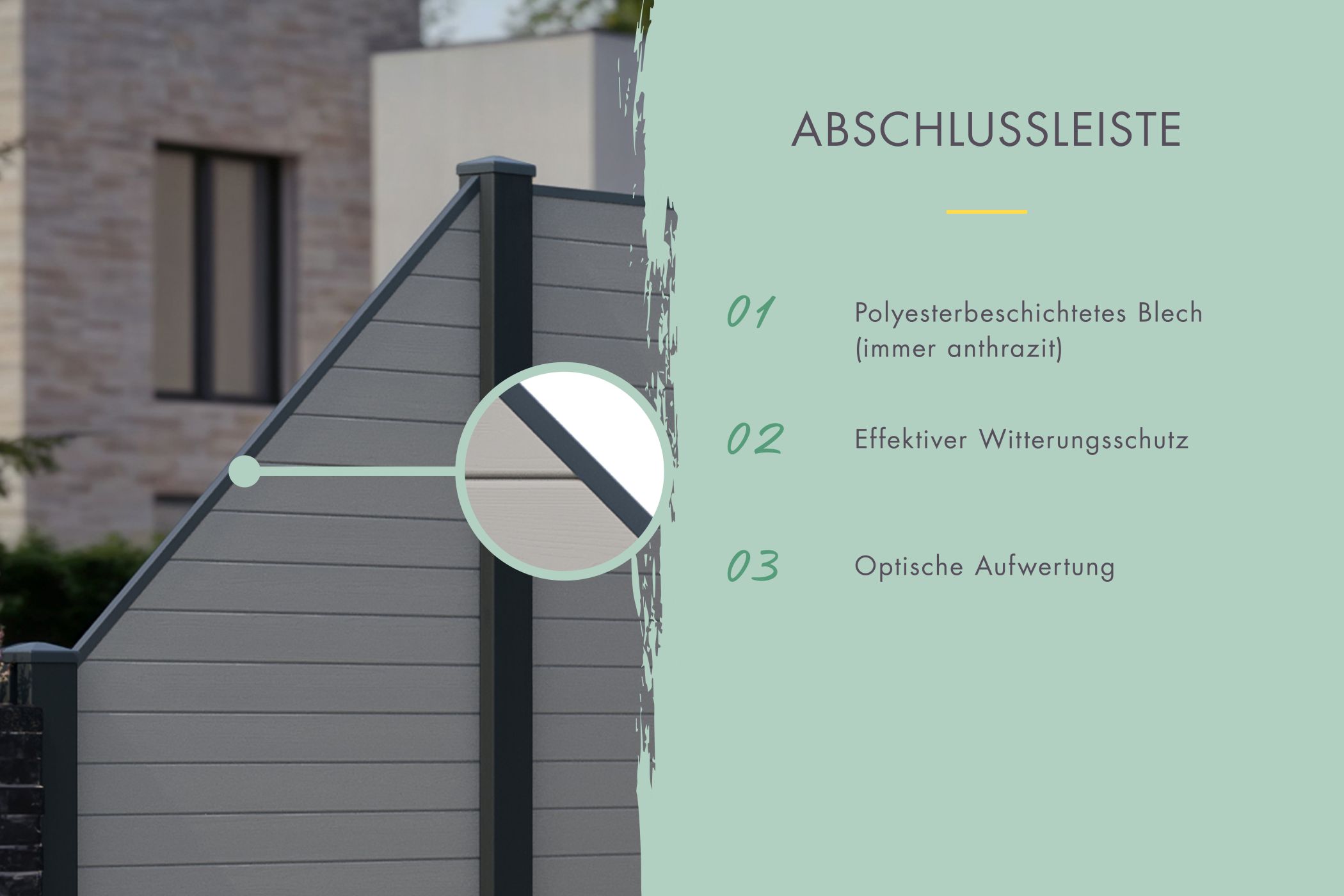 Sichtschutzzaun Zaunfüllung für Schrägelement (ohne Zubehör) lichtgrau / Zaunfeld 90 x 186/90 cm