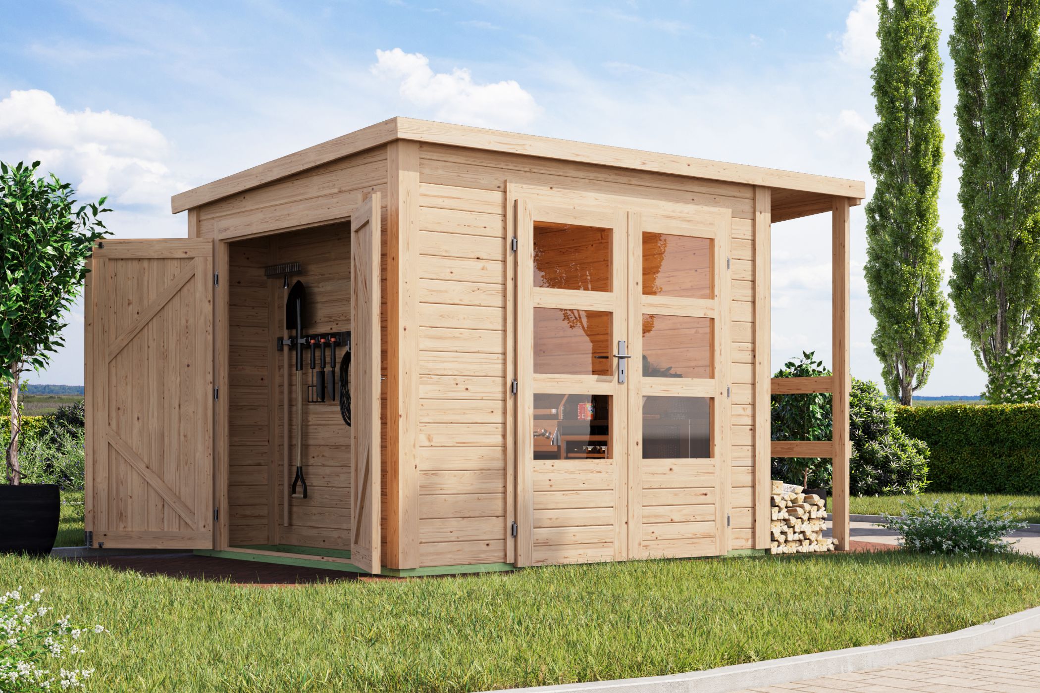 Innenarchitektur, Holz, Gras, Tor, Wohnen