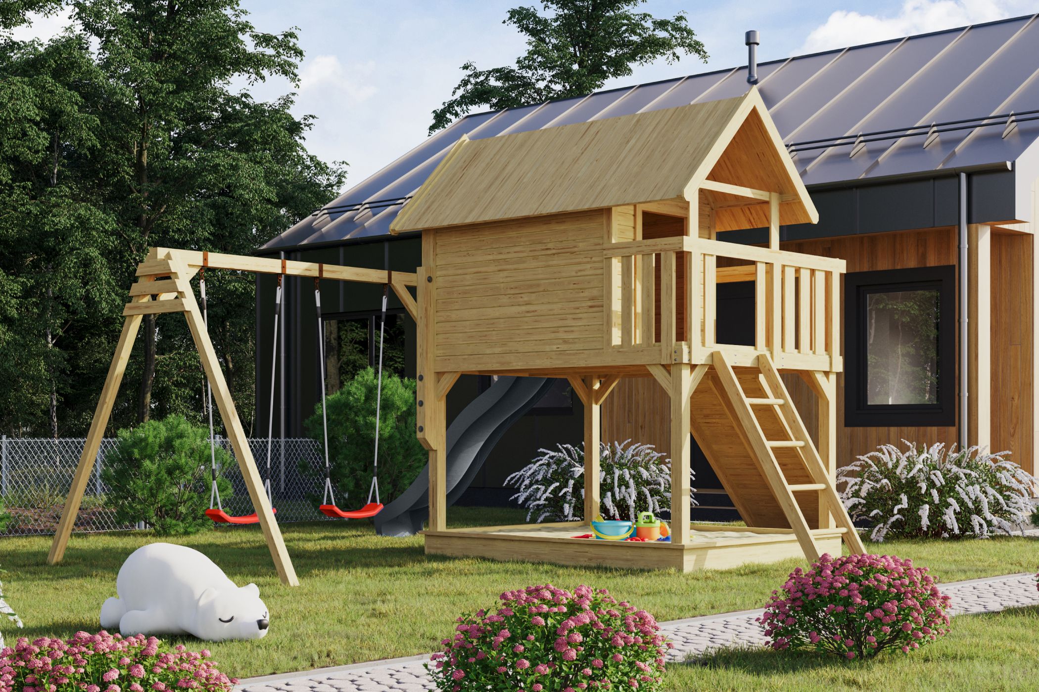 Innenarchitektur, Gras, Holz, Draußen, Spielbereich